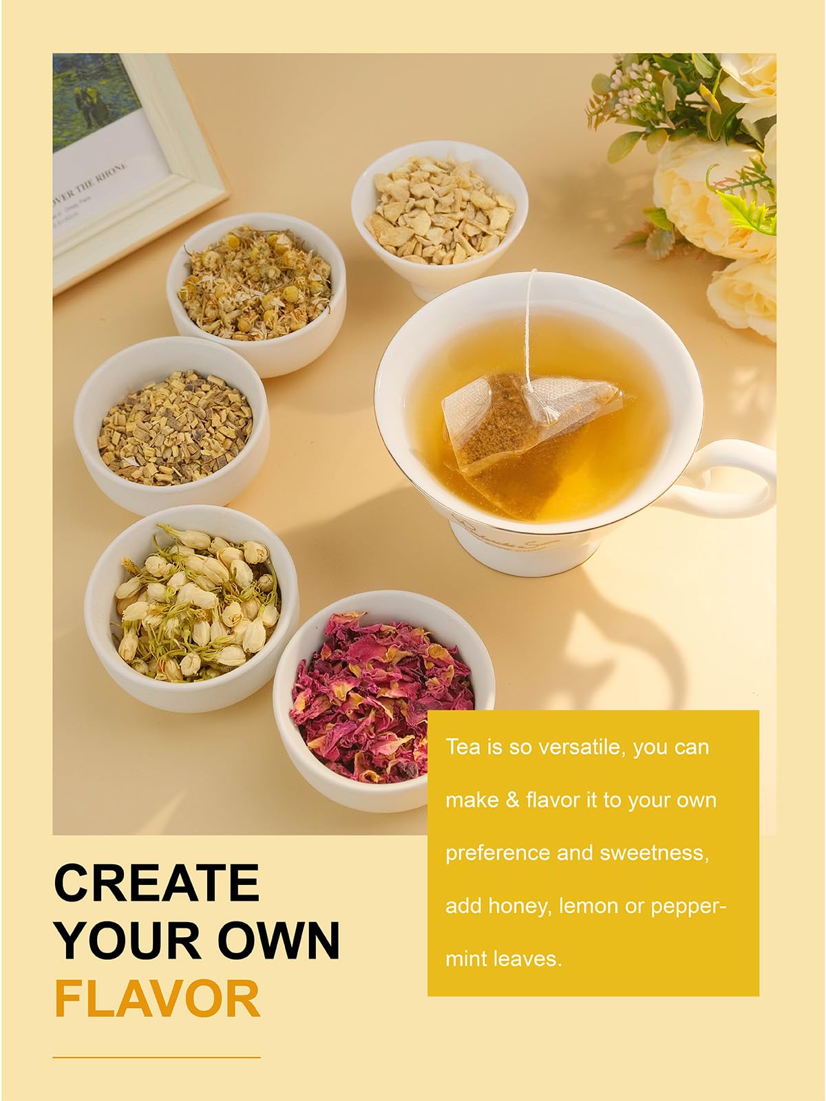Organic Mullein Leaf Tea Bags 30 Count - 100% Natural Caffeine-Free Herbal Tea for Respiratory Support & Relaxation - Perfect for Cold Season, Evening Soothing, and Wellness Rituals