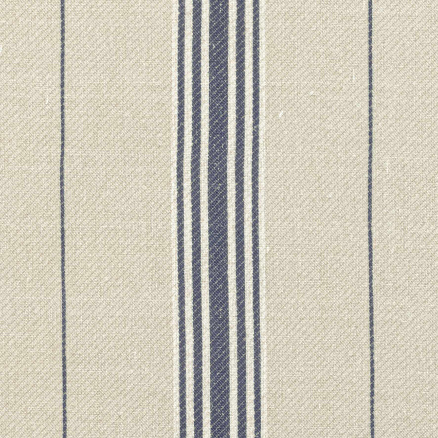 Premium Vallon Striped Linen Fabric - Natural Indigo Dye Sample for DIY Sewing, Upholstery & Home Decor Projects | Eco-Friendly Textile Material for Crafts, Curtains & Fashion Accessories