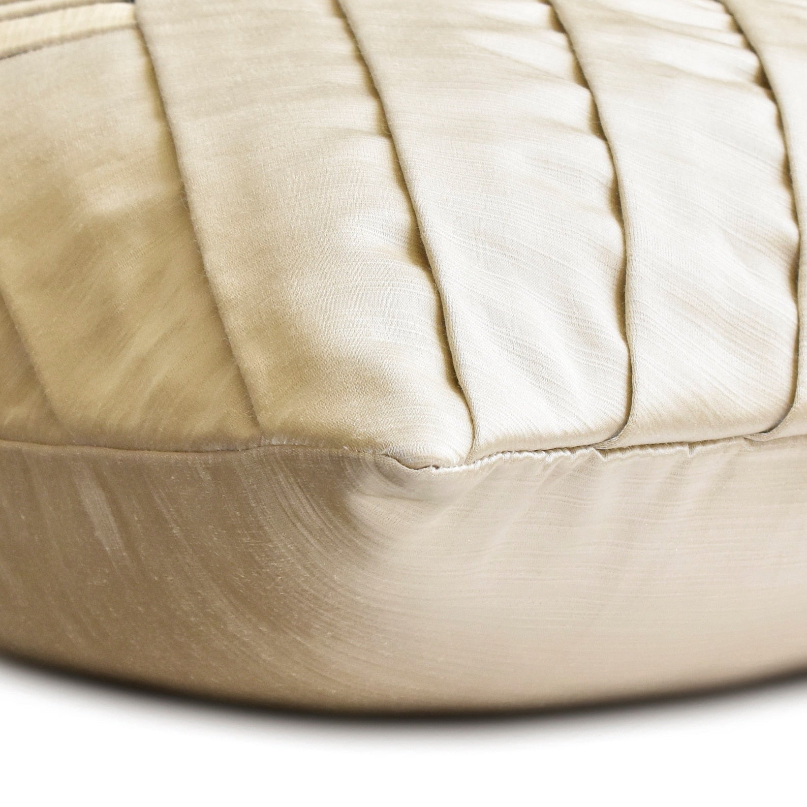 Amalthea Ivory Satin Throw Pillow Cover - 18x18 Inch Decorative Cushion Case for Sofa, Bed & Home Decor - Luxury Soft Fabric Square Pillow Sham