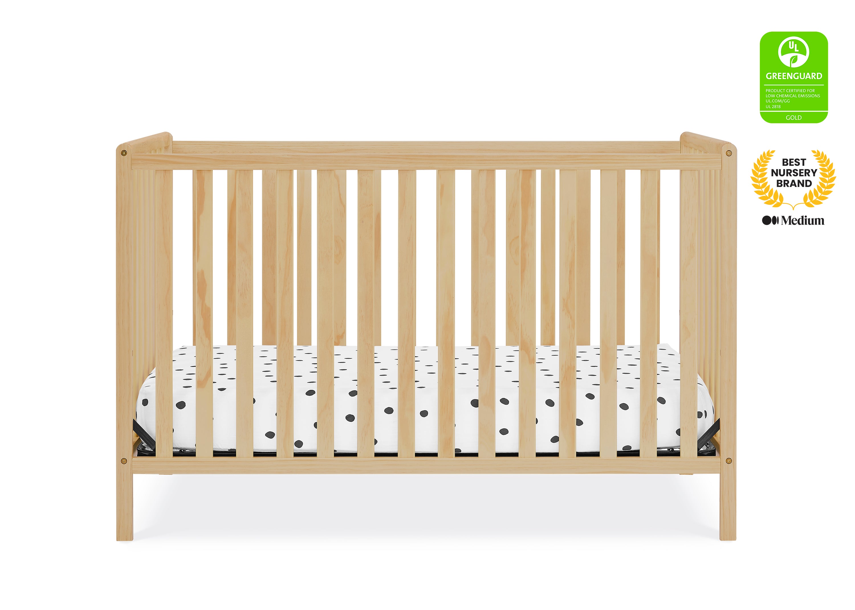 Heartland 4-in-1 Convertible Baby Crib - Toddler Bed, Daybed & Full-Size Bed - Safe Nursery Furniture for Newborn to Adult - Perfect for Baby Rooms, Daycare Centers & Guest Bedrooms