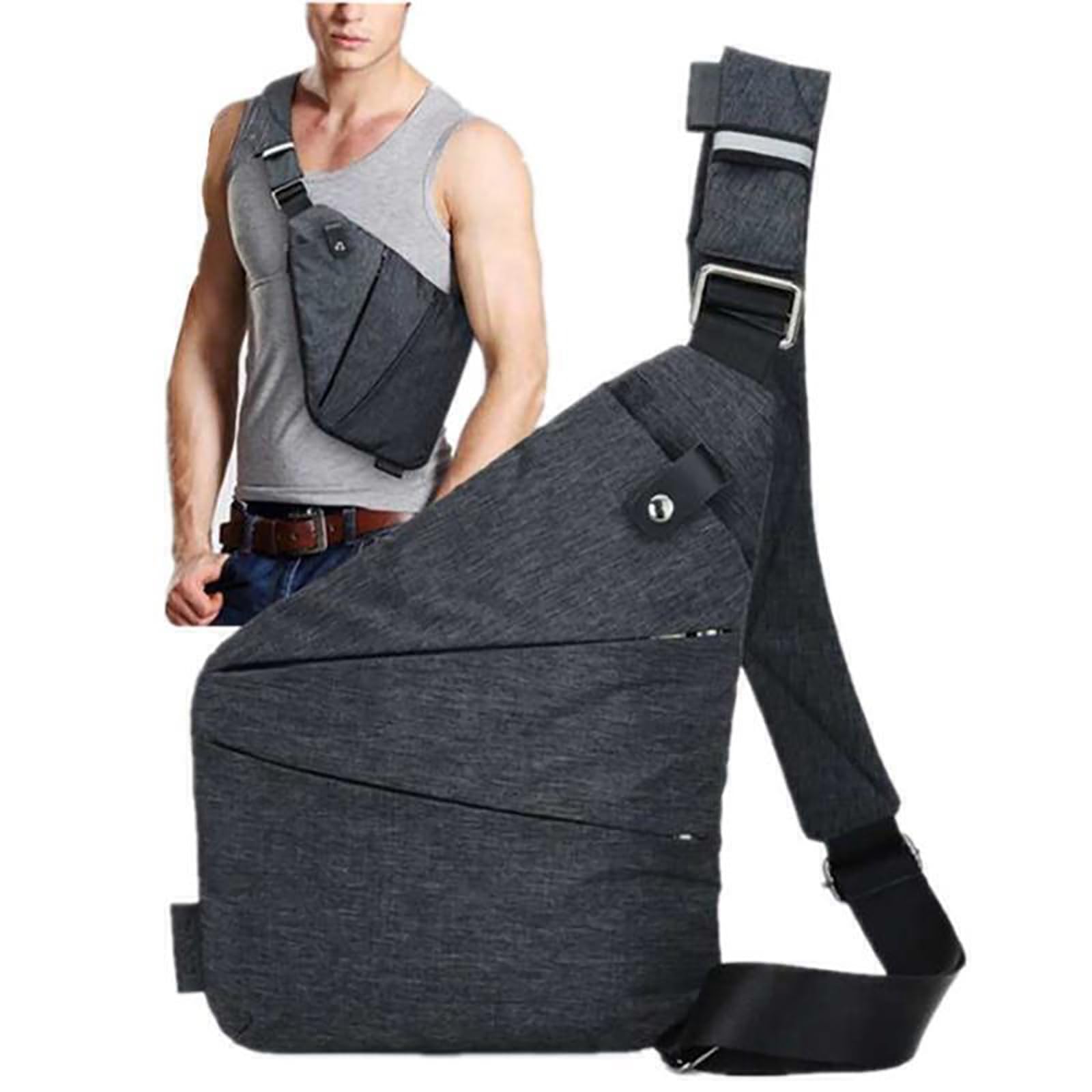 Anti Theft Travel Sling Bag - Lightweight Crossbody Shoulder Bag for Men & Women, Secure RFID Blocking, Coffee Color - Perfect for Commuting, Hiking & Daily Use