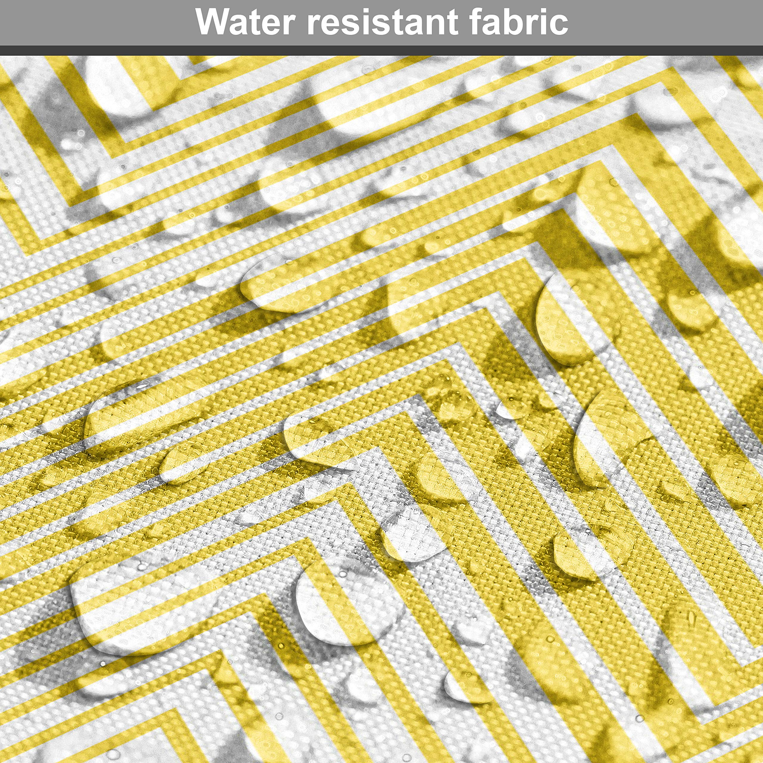 Ambesonne Chevron Fabric by The Yard - Summer Inspired Geometric Stripes Monochrome Upholstery Fabric (10 Yards, Yellow & Pale Yellow) for Sofa, Curtains & Home Decor