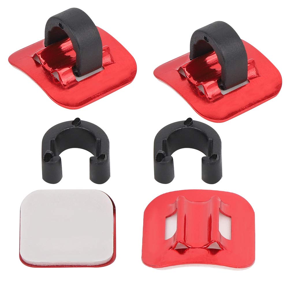 4Pcs Red C Clips for Bike Brake Cables - Hose Clamps & Shifter Adapter