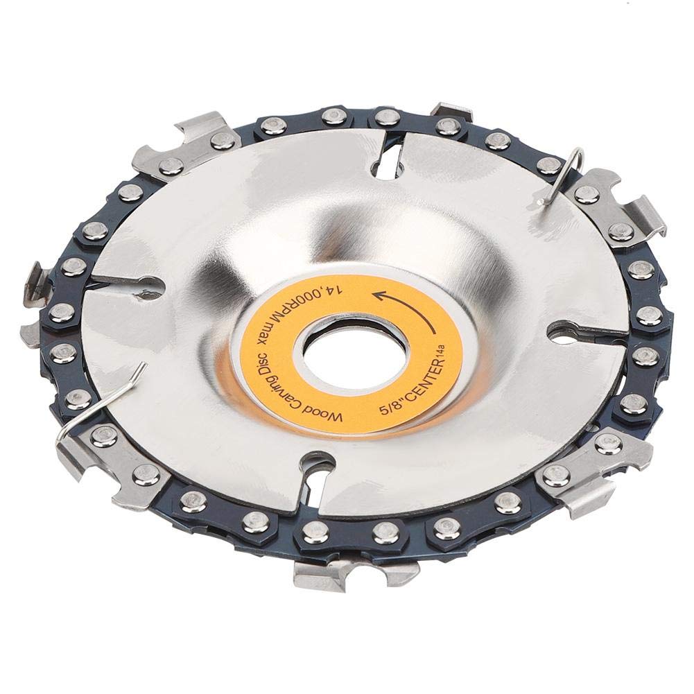 4 Inch Carbide Chain Saw Disc Cutting Blade - Angle Grinder Blade for Wood, Plywood, Stone & Metal - Stump Grinder & Wood Carving Disc - Perfect for DIY Projects, Woodworking & Metal Cutting
