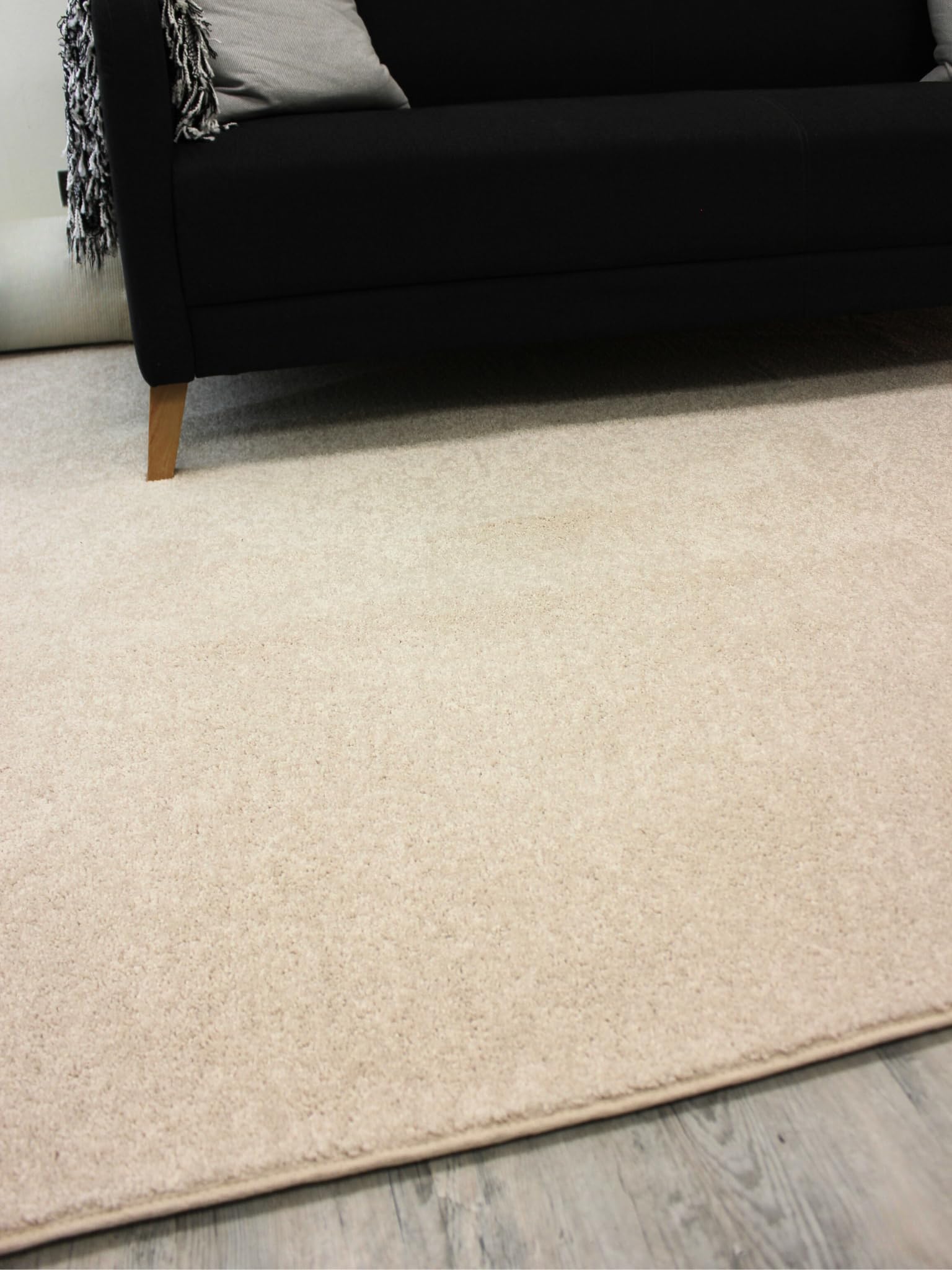 KOECKRITZ Cream Area Rug - Soft Plush Polyester Carpet (30 oz) in Vanilla Cream | Multiple Sizes & Shapes (Half Round 12'x6') | Medium Density, 1/2