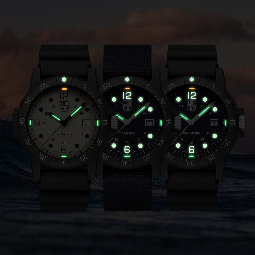 Luminox G Sea Bass Carbonox Men's Dive Watch 44mm - Swiss Made Automatic Diver Watch with Date Function, 100m Water Resistant - Perfect for Scuba Diving, Swimming & Outdoor Adventures