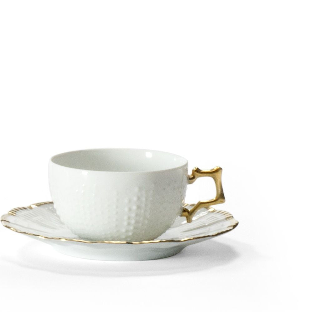 Elegant Coral Porcelain Tea Cup and Saucer Set - Perfect for Afternoon Tea, Bridal Showers, and Vintage Home Decor