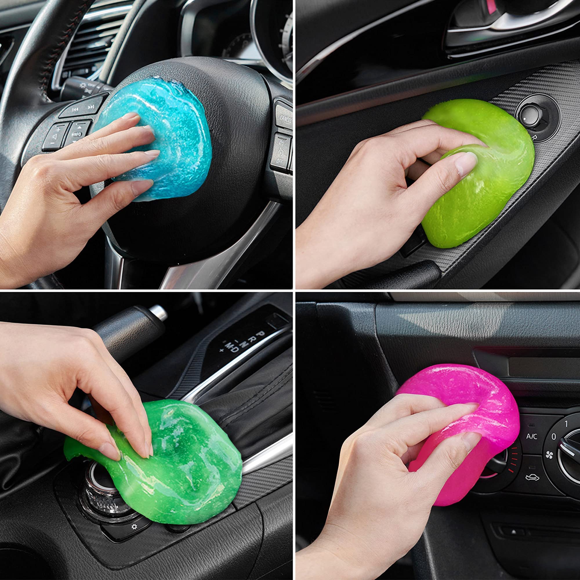 FiveJoy Reusable Universal Cleaning Gel for Car Detailing - Auto Interior Dust Cleaner Putty for Keyboard, Air Vents, Laptop & Electronics | Perfect for Car Detailing, Home Office Cleaning & Computer Maintenance