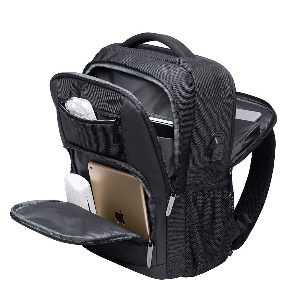 Men's Business Travel Backpack - Unisex Laptop Bag with USB Charging Port | Large Capacity Breathable Backpack for Work, Office & Commuting | Perfect for Business Trips & Daily Use