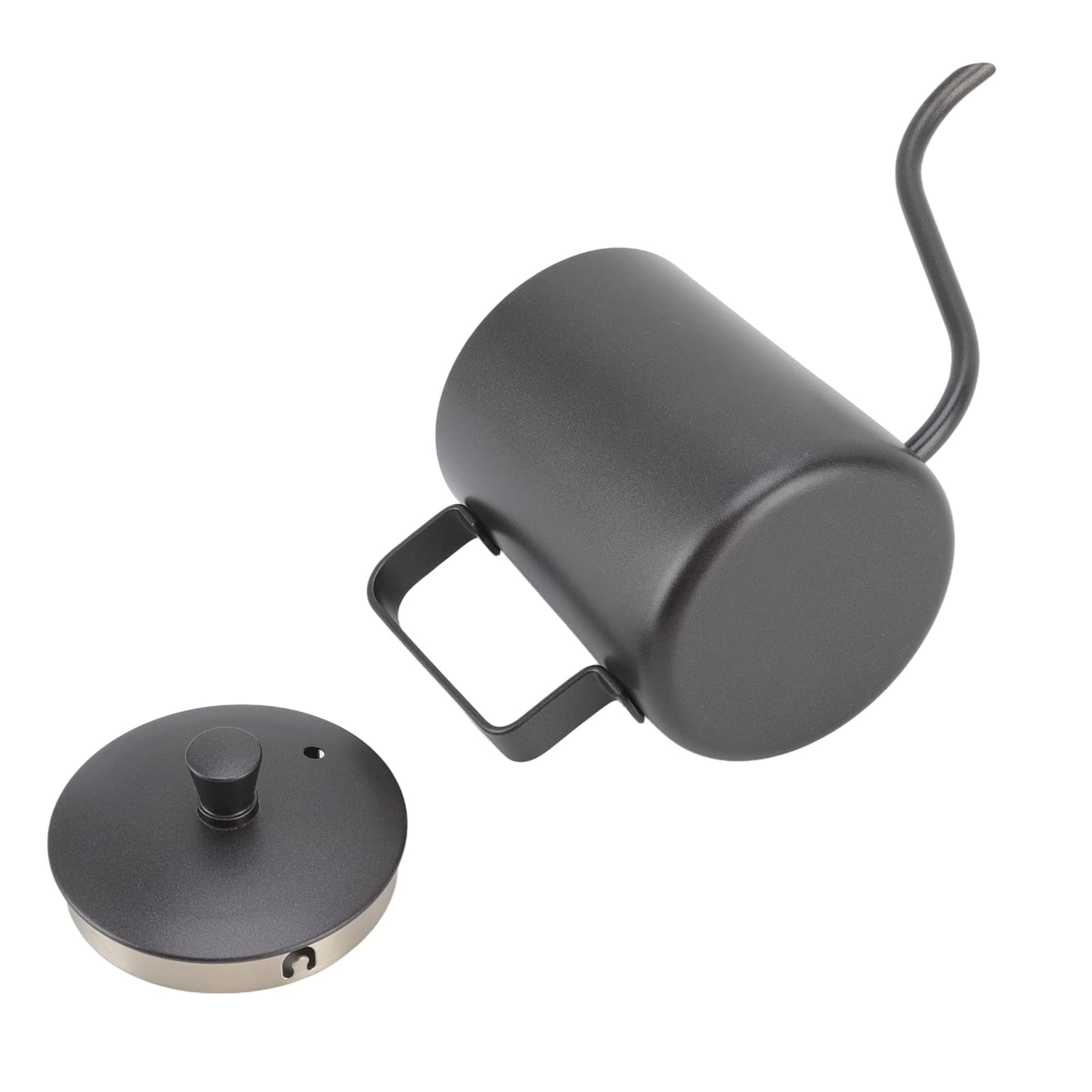 Premium Stainless Steel Pour Over Coffee Kettle - 350ml Mini Drip Coffee Maker with Long Narrow Spout & PTFE Coating (Black) | Perfect for Home Brewing, Specialty Coffee Shops & Camping Trips