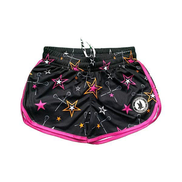 Girls & Women's Stars and Lax Shorts - Comfortable Athletic Shorts for Running, Yoga, and Casual Wear