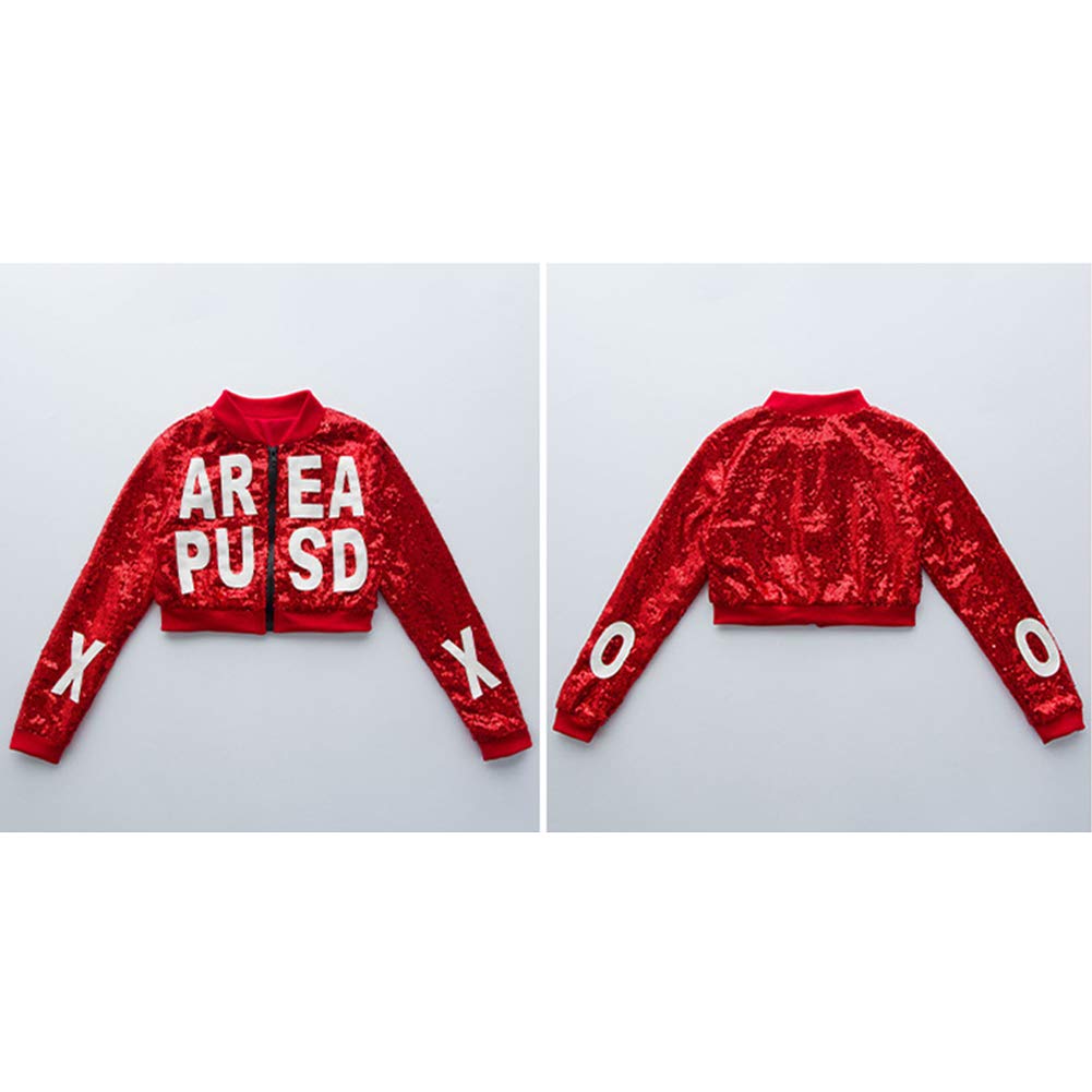 Kids Dance Costumes for Girls & Boys - Sparkly Sequins Jazz & Hip Hop Outfits with Shorts Sets - Perfect for Dance Recitals, Performances & Competitions