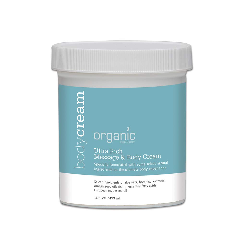 Ultra Rich Massage & Body Cream - Deep Hydrating Moisturizer for Dry Skin (16oz) | Perfect for Couples Massage, Spa Nights & Post-Workout Recovery