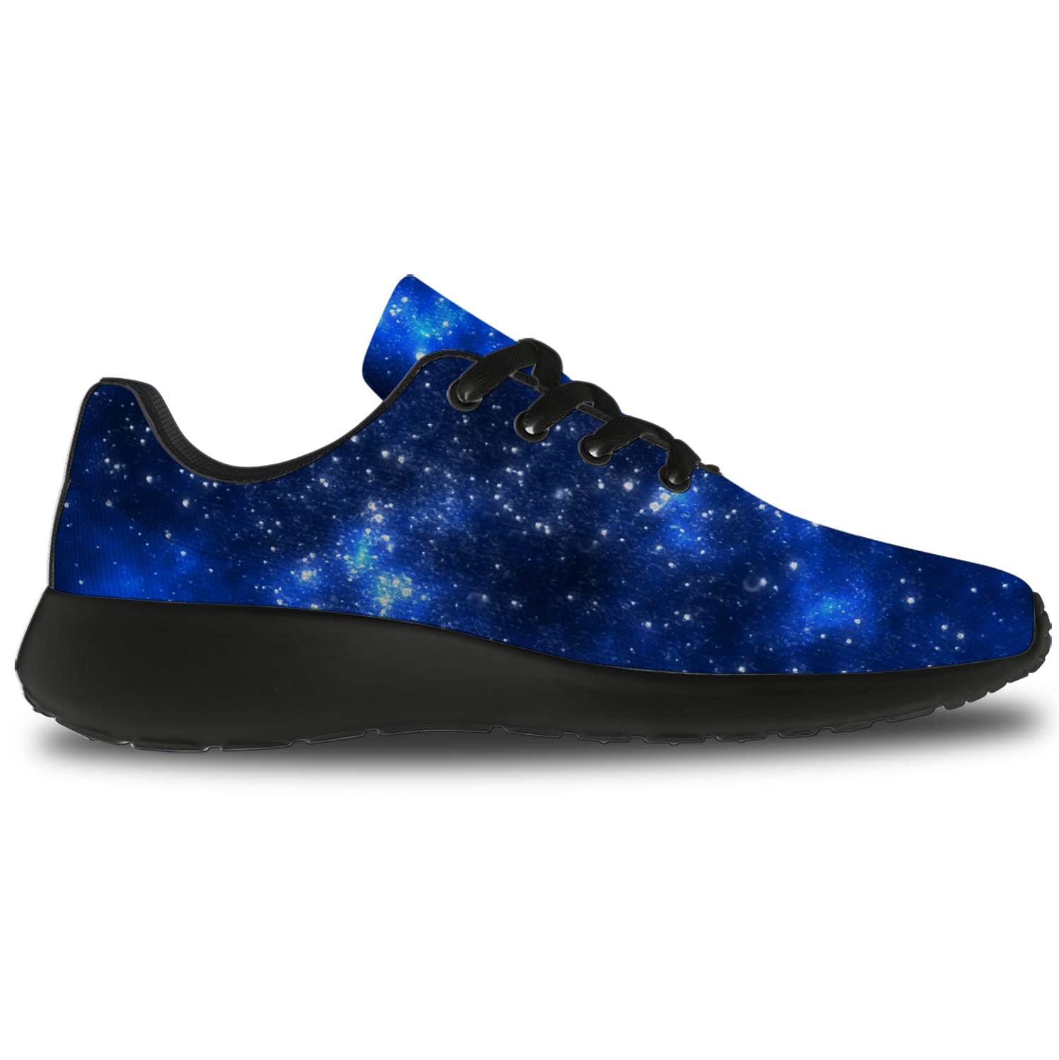 **Men's & Women's Galaxy Running Shoes - Lightweight Walking Tennis Sneakers with Cosmic Nebula Design - Navy Blue & Black - Size 11 Men/13 Women - Perfect for Jogging, Gym Workouts & Casual Wear**