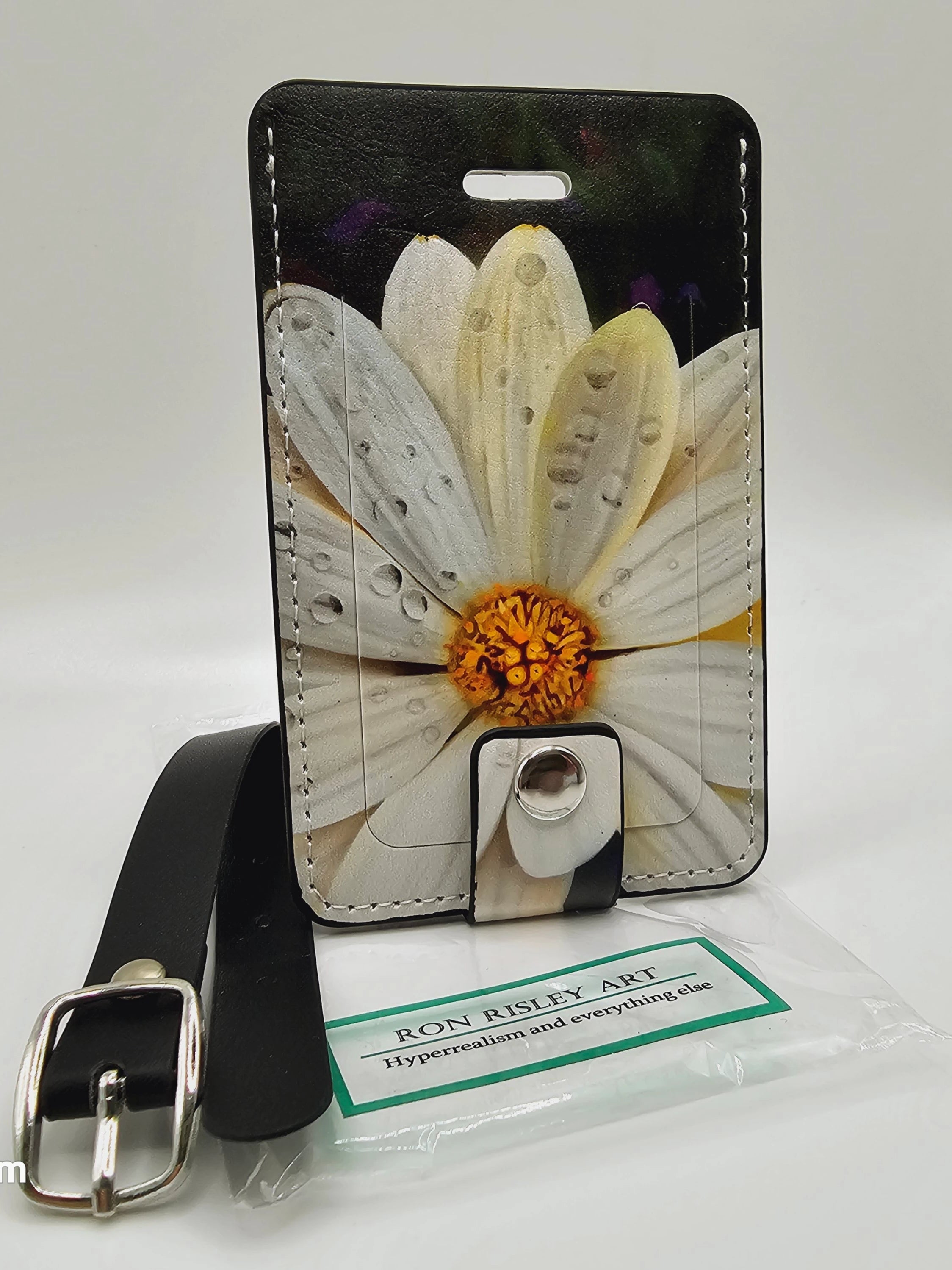 Ron Risley Floral Luggage Tags - Waterproof Travel ID Tags for Suitcases, Bags & Backpacks - Perfect for Airports, Cruises & Vacation Travel Accessories