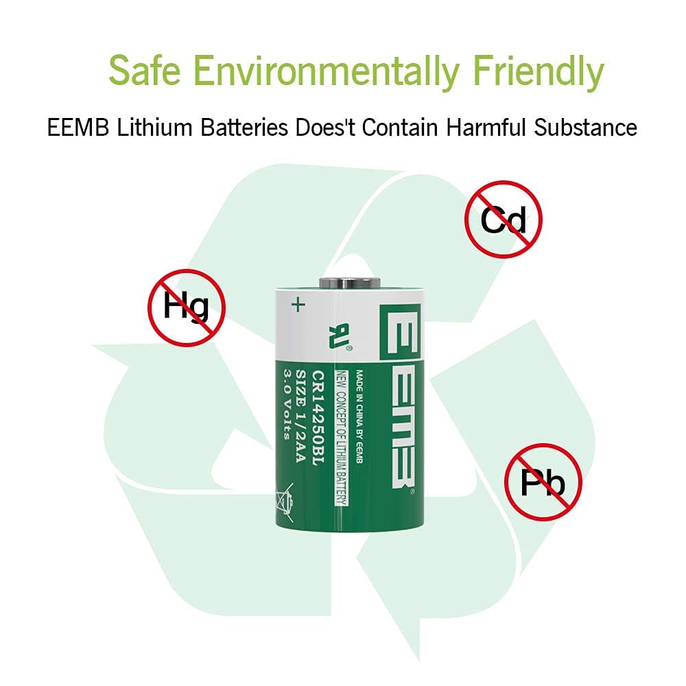 CR14250BL 3V 900mAh Lithium Battery - Non-Rechargeable 1/2 AA Size for Scuba Diving Gear, Medical Devices & Lab Equipment - UL Certified (50 Pack) | Perfect for Underwater Cameras, Dive Computers & Scientific Instruments