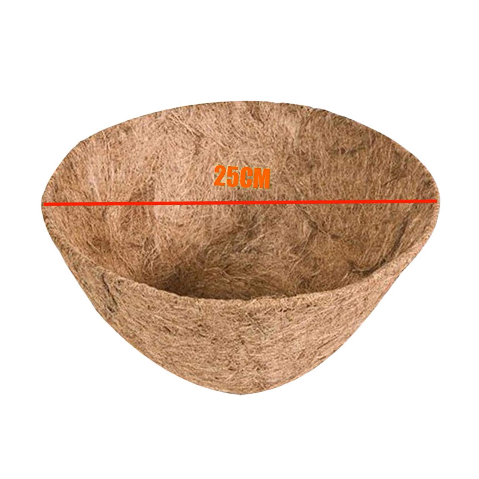 2Pcs 14 Inch Round Hanging Planter Basket - Large Coconut Shell Flower Pot with Liner for Balcony, Bonsai & Indoor Plants | Natural Fiber Decorative Planter for Home Garden, Patio, and Outdoor Decor