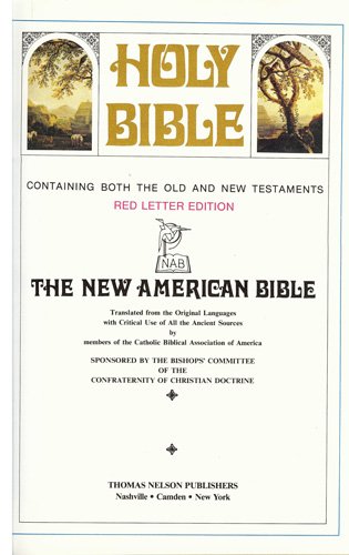 Holy Bible - The New American Bible Red Letter Edition (Catholic Version) - White Cover with Gold Lettering - Perfect for Worship, Bible Study & Gift Giving