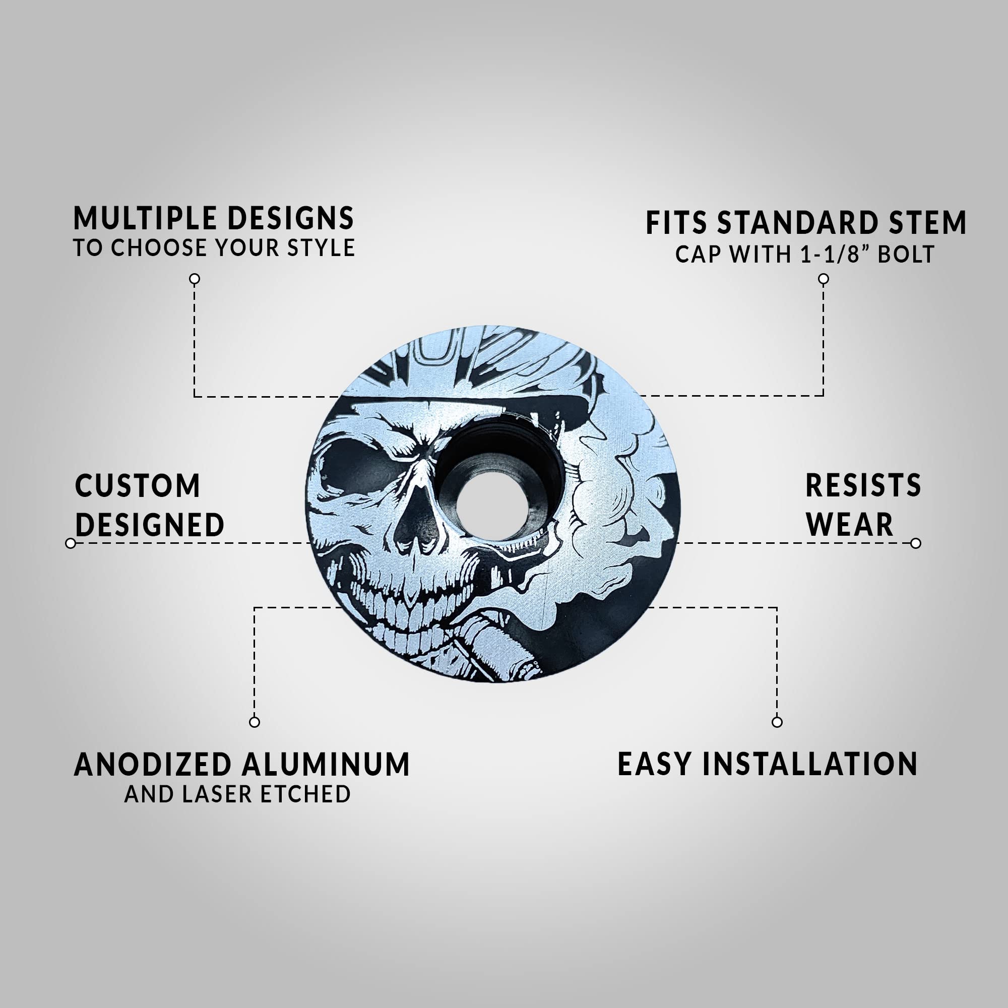 1-1/8 Inch Aluminum MTB Bike Headset Top Cap - Durable Bicycle Headset Cover for Mountain & Road Bikes - Perfect for Cycling, Commuting and Off-Road Adventures