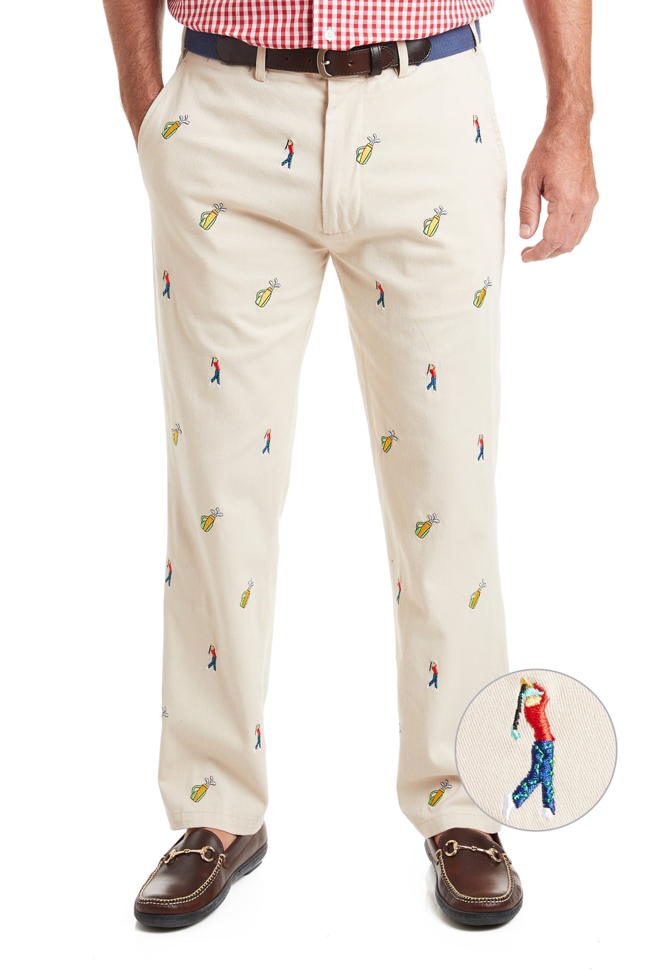 Men's Stretch Twill Harbor Pant with Golf Bag Pocket - Comfortable & Stylish Golfing & Casual Wear