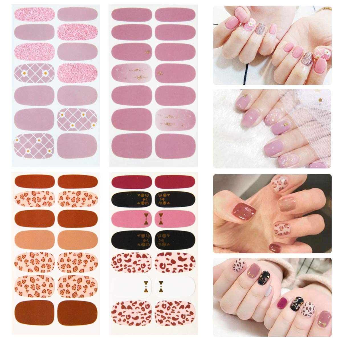 Premium WOKICOR Nail Art Stickers - Beautiful Fashion DIY Nail Decals for Women & Girls - Perfect for Home Manicure, Parties, and Special Occasions