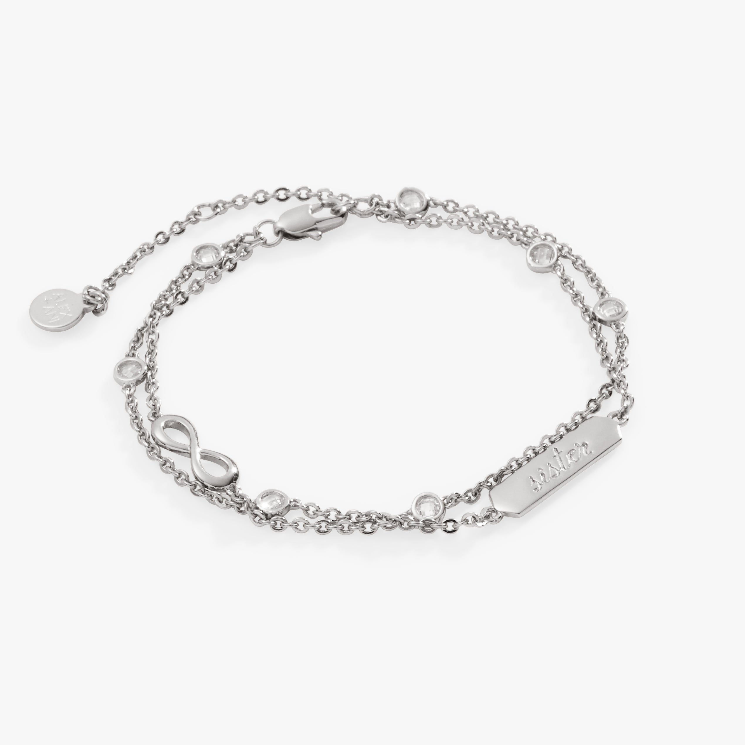Sister Infinity Chain Bracelet - Adjustable Silver Jewelry for Women | Perfect Gift for Sister, Best Friend & Loved Ones | Everyday Wear, Special Occasions & Birthday Gifts