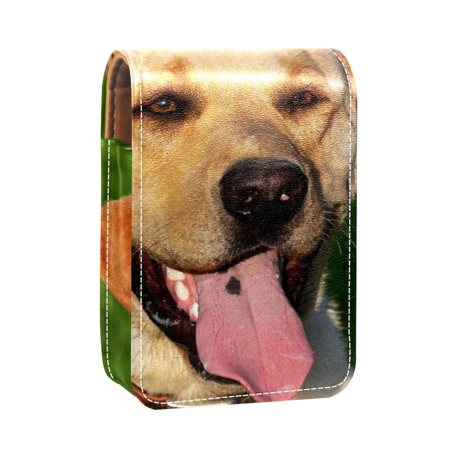 Personalized Lipstick Case - Portable Makeup Bag & Cosmetic Pouch Organizer with Cute Labrador Smile Design | Perfect for Travel, Daily Use & Gift Giving