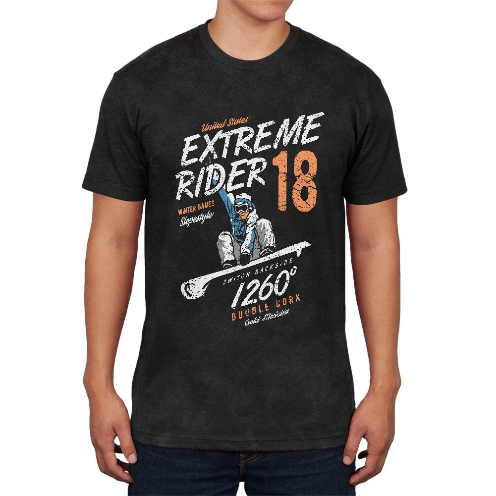 Men's Winter Snowboarding Extreme Rider USA Soft T-Shirt - Perfect for Outdoor Sports & Casual Wear
