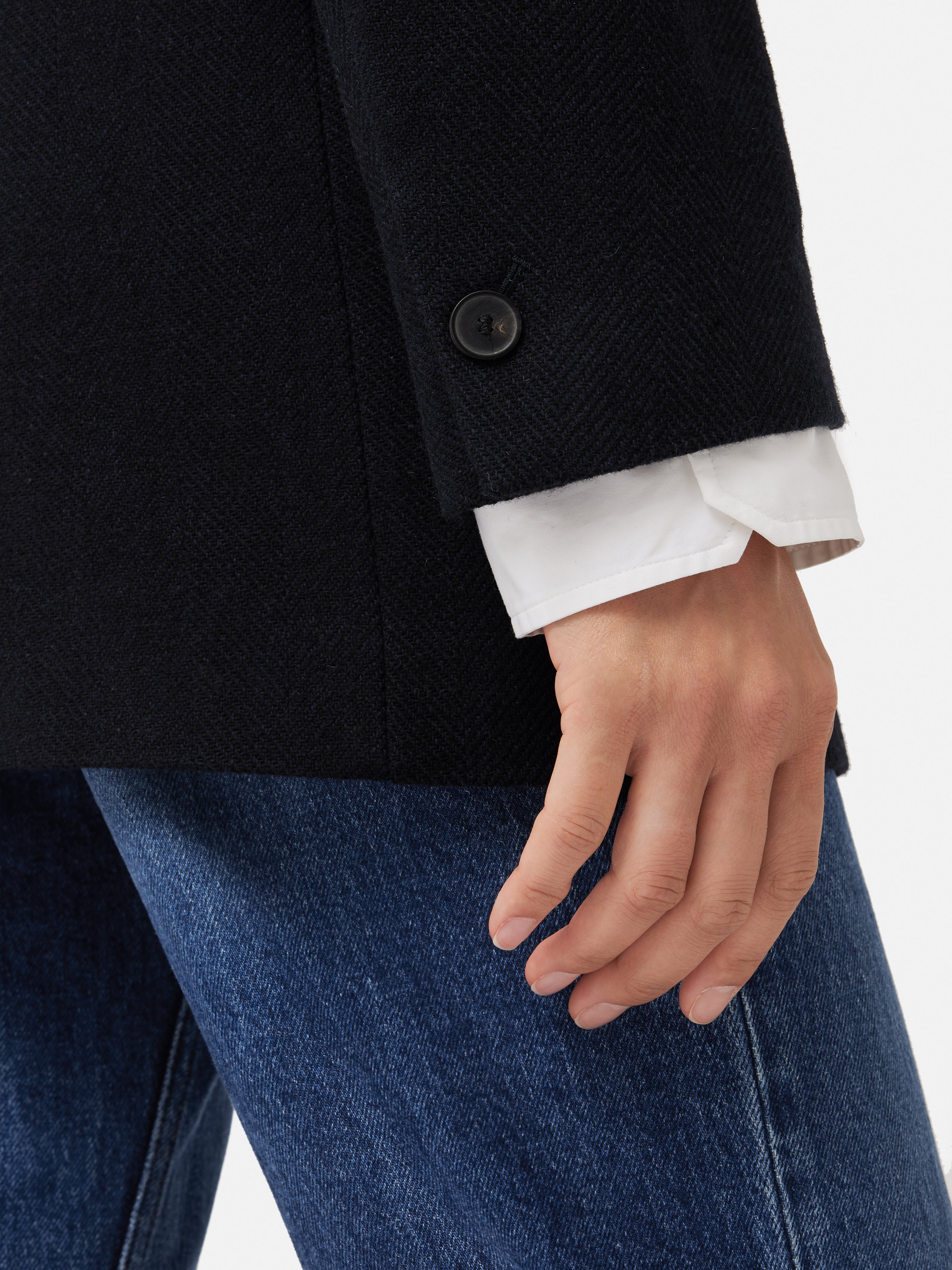 Premium Wool Langford Blazer for Men - Classic Navy Blue Business Jacket - Perfect for Office Wear, Formal Events & Professional Meetings