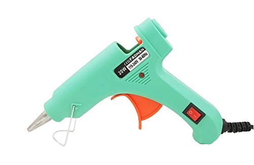 FADMAN 20W Mini Hot Melt Glue Gun with On/Off Switch & Indicator - Turquoise - Perfect for DIY Crafts, Home Repairs, and Small Projects