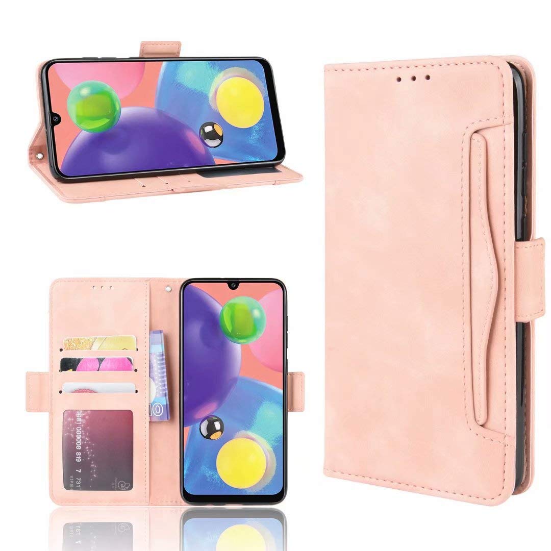 Samsung Galaxy A70S Wallet Case - PU Leather Magnetic Card Holder with Kickstand & Stand (Pink) | Perfect for Daily Use, Travel & Hands-Free Viewing