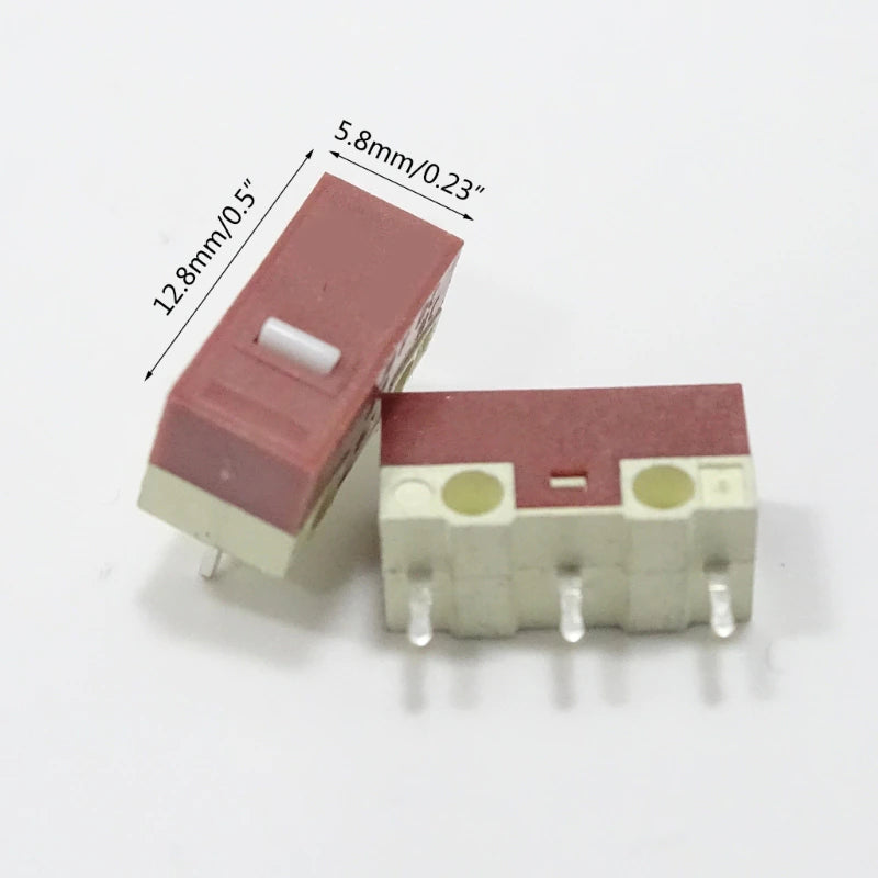 Huano Silent Mouse Switches (2 Pack) - Ultra Quiet Clicky Switches for Gaming & Office Mice - Perfect for Noise-Sensitive Environments