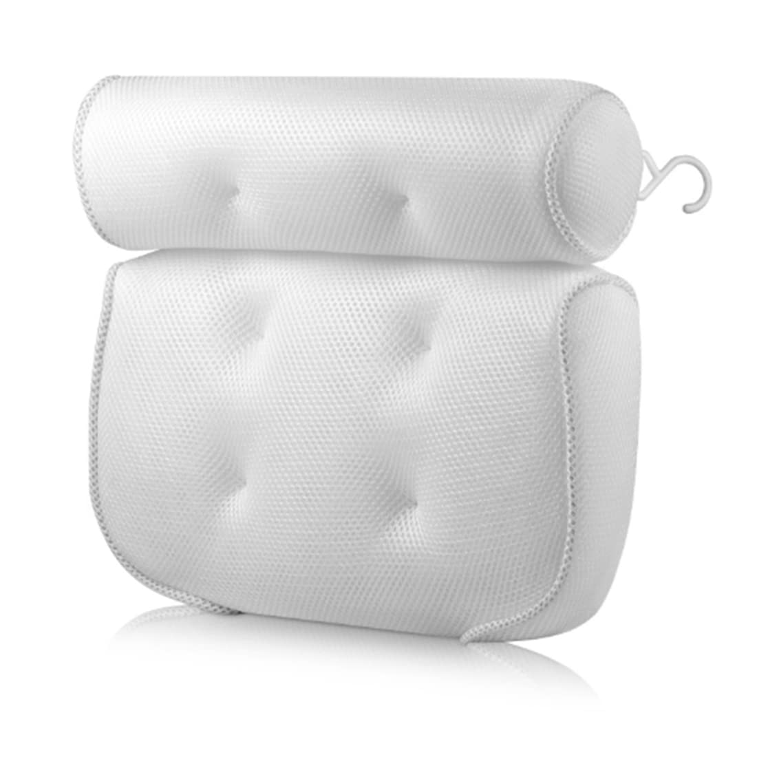 Comfortable Non-Slip Bath Pillow with Suction Cups - Neck & Back Support for Relaxing in Bathtub, Spa or Jacuzzi - Perfect for Stress Relief & Luxury Bath Time