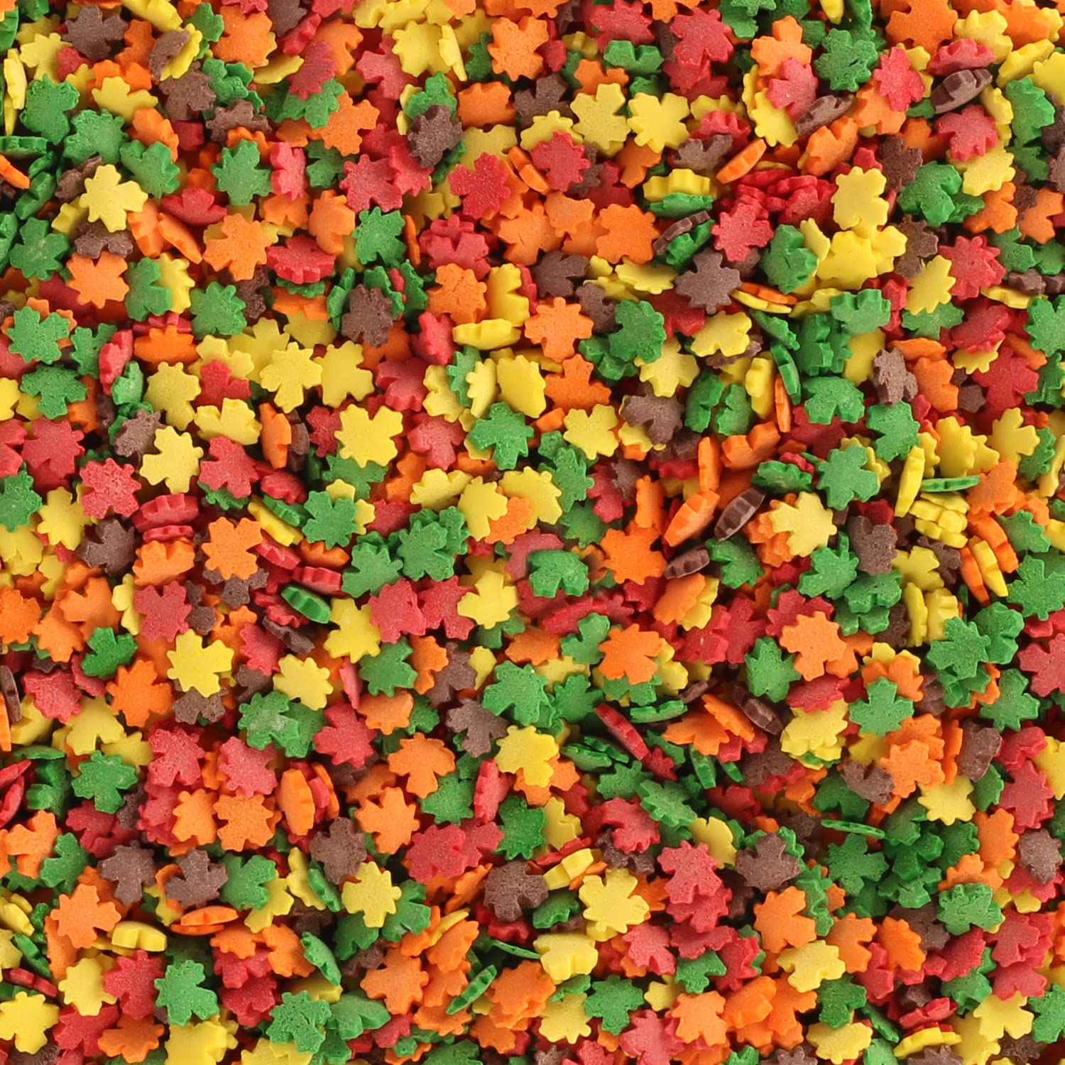 Fall Leaf Sprinkles 10 oz - Autumn Baking Decorations for Cupcakes, Cookies, Cakes - Thanksgiving & Halloween Party Supplies - Bulk Candy Sprinkles for Dessert Decorating, DIY Crafts, and Seasonal Treats