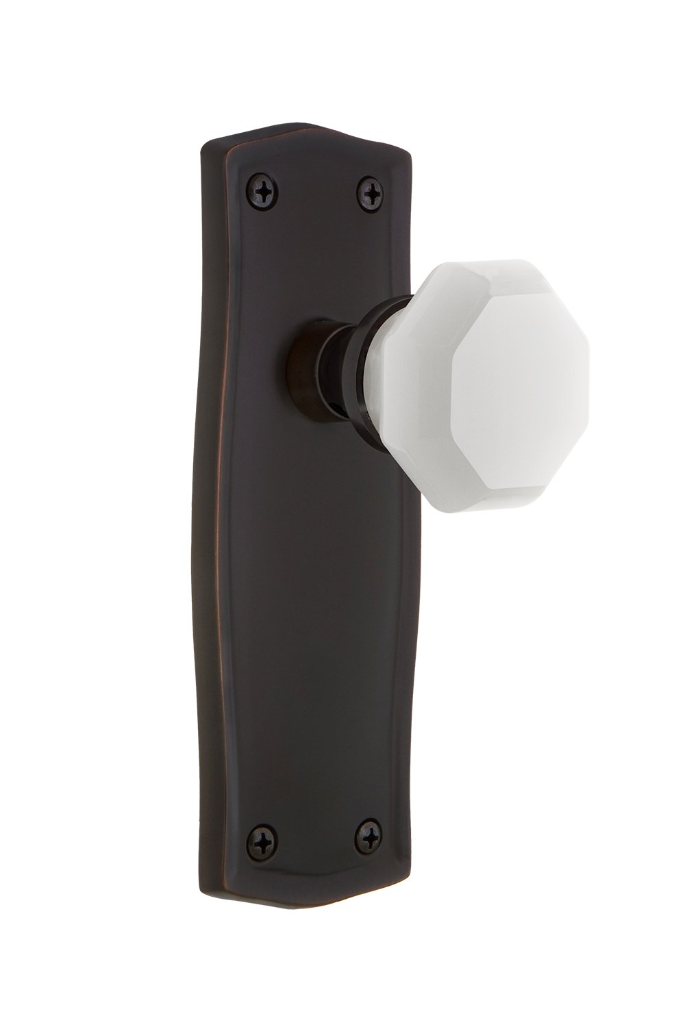 Nostalgic Warehouse 748202 Prairie Plate Waldorf White Milk Glass Knob - 2.375