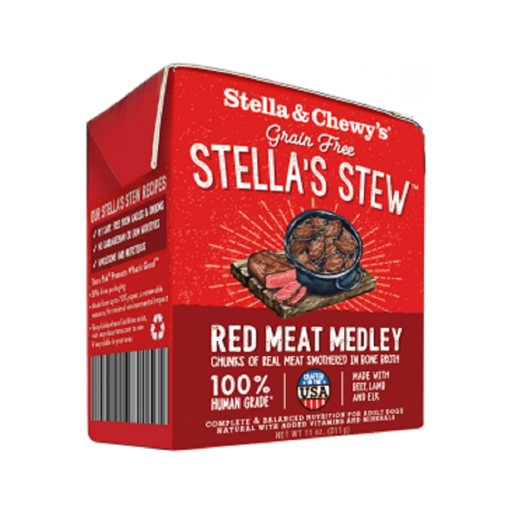 Grain-Free Red Meat Medley Stew Dog Food - High Protein, All-Natural Ingredients for Adult Dogs - Perfect for Sensitive Stomachs & Active Pets