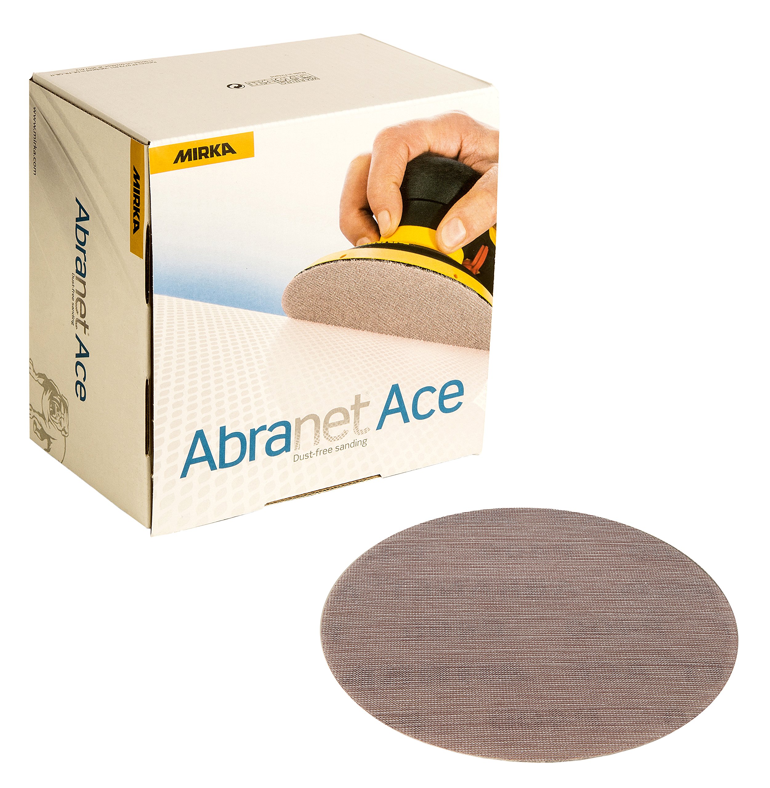 Mirka AC-232-1000 Abranet Ace Sanding Discs - 1000 Grit for Fine Woodworking & Automotive Sanding - Perfect for DIY Projects & Professional Use