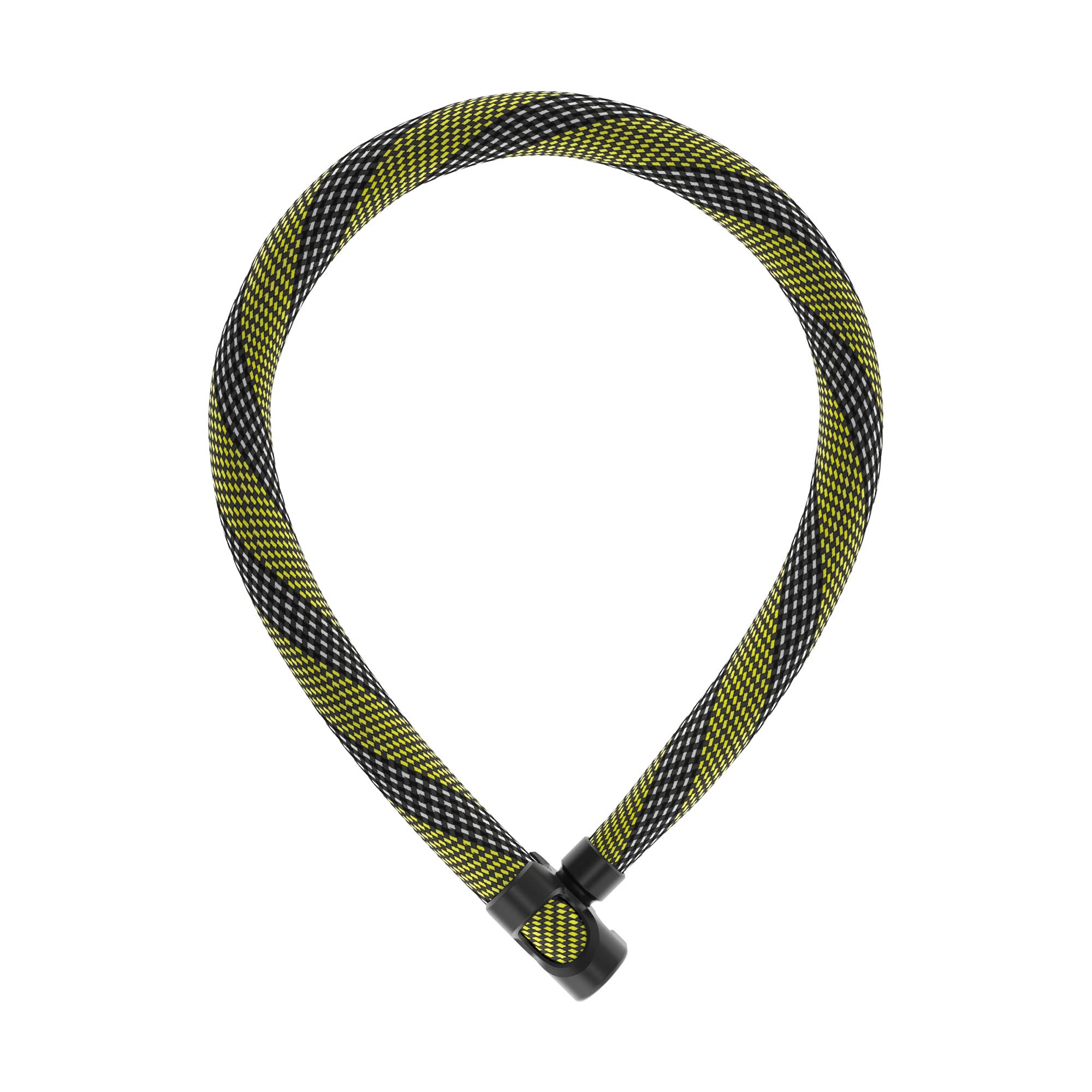 ABUS Chain Lock IVERA 7210 - High Security Bicycle Lock with Flexible IvyTex Synthetic Coating (Security Level 8, 85cm, Yellow) - Perfect for Urban Commuting, Bike Parking & Outdoor Cycling Protection