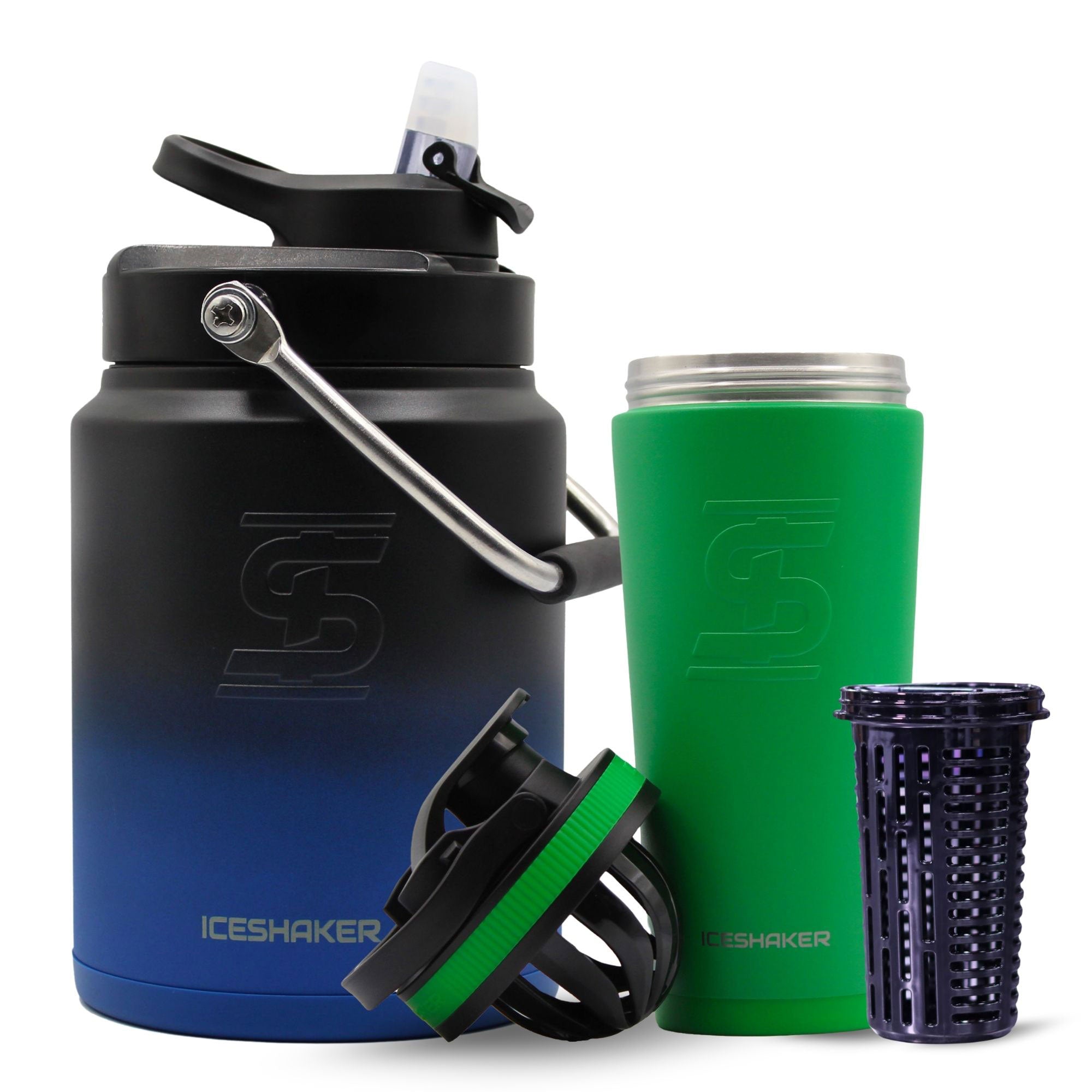 Premium Ice Shaker Hydration Pack - Insulated Water Bottle for Gym, Workout & Outdoor Sports - Leakproof & BPA-Free Shaker Cup for Protein Shakes & Cold Drinks