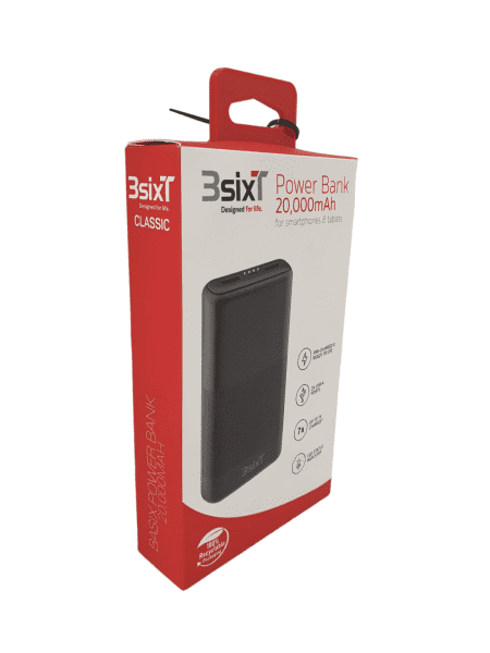 3sixT 20000mAh Portable Charger - High Capacity Power Bank for iPhone, Android, Tablets - Perfect for Travel, Camping, and Emergency Charging