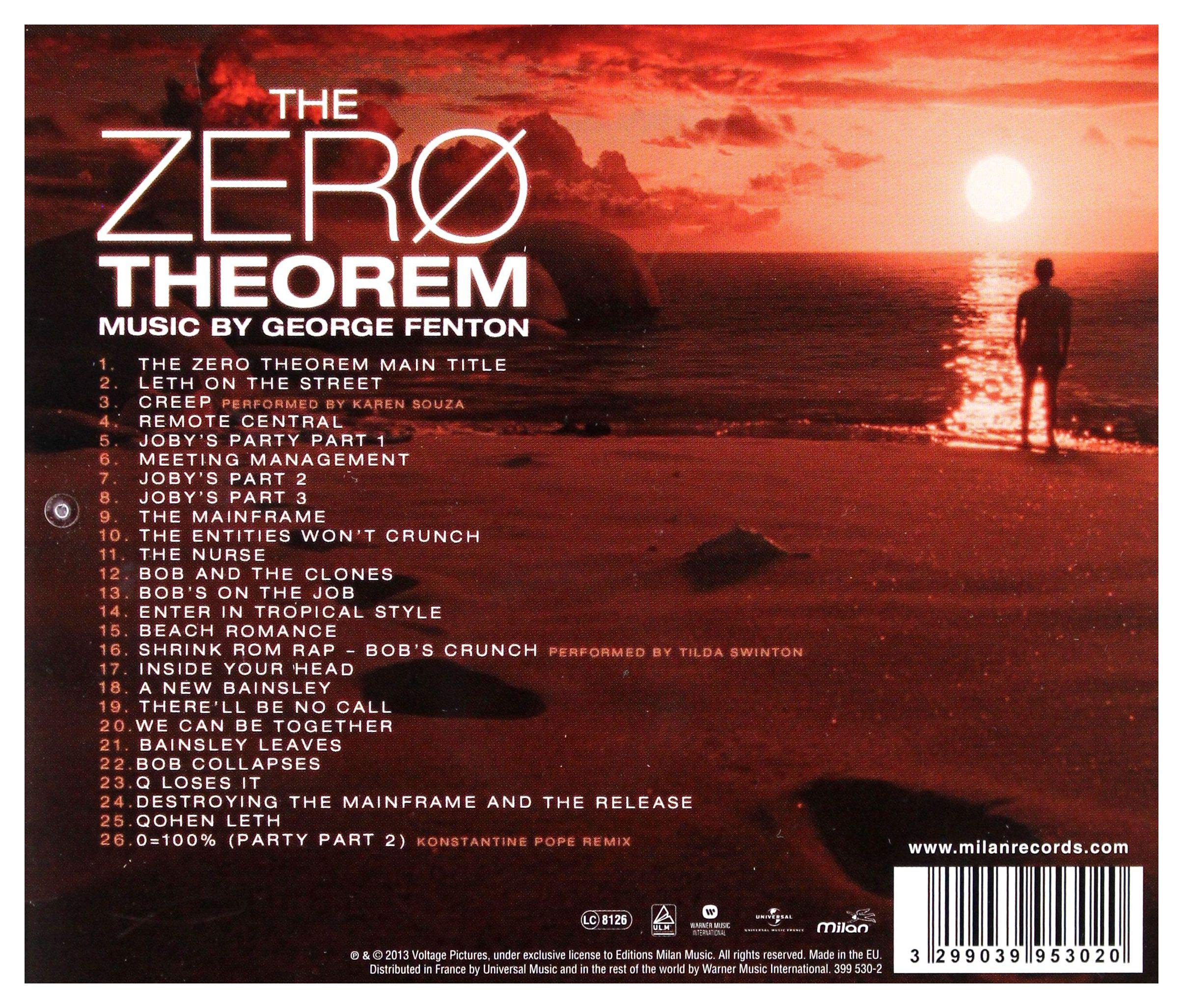 Zero Theorem Original Soundtrack CD | Movie Soundtrack Music by George Fenton | Perfect for Film Enthusiasts & Collectors | Great for Relaxation, Study & Background Music