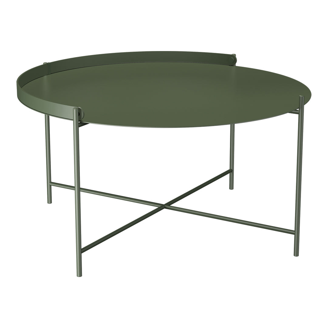 Modern Edge Tray Coffee Table - Minimalist Side Table with Storage Shelf for Living Room, Bedroom, Office - Perfect for Holding Drinks, Books, and Decor