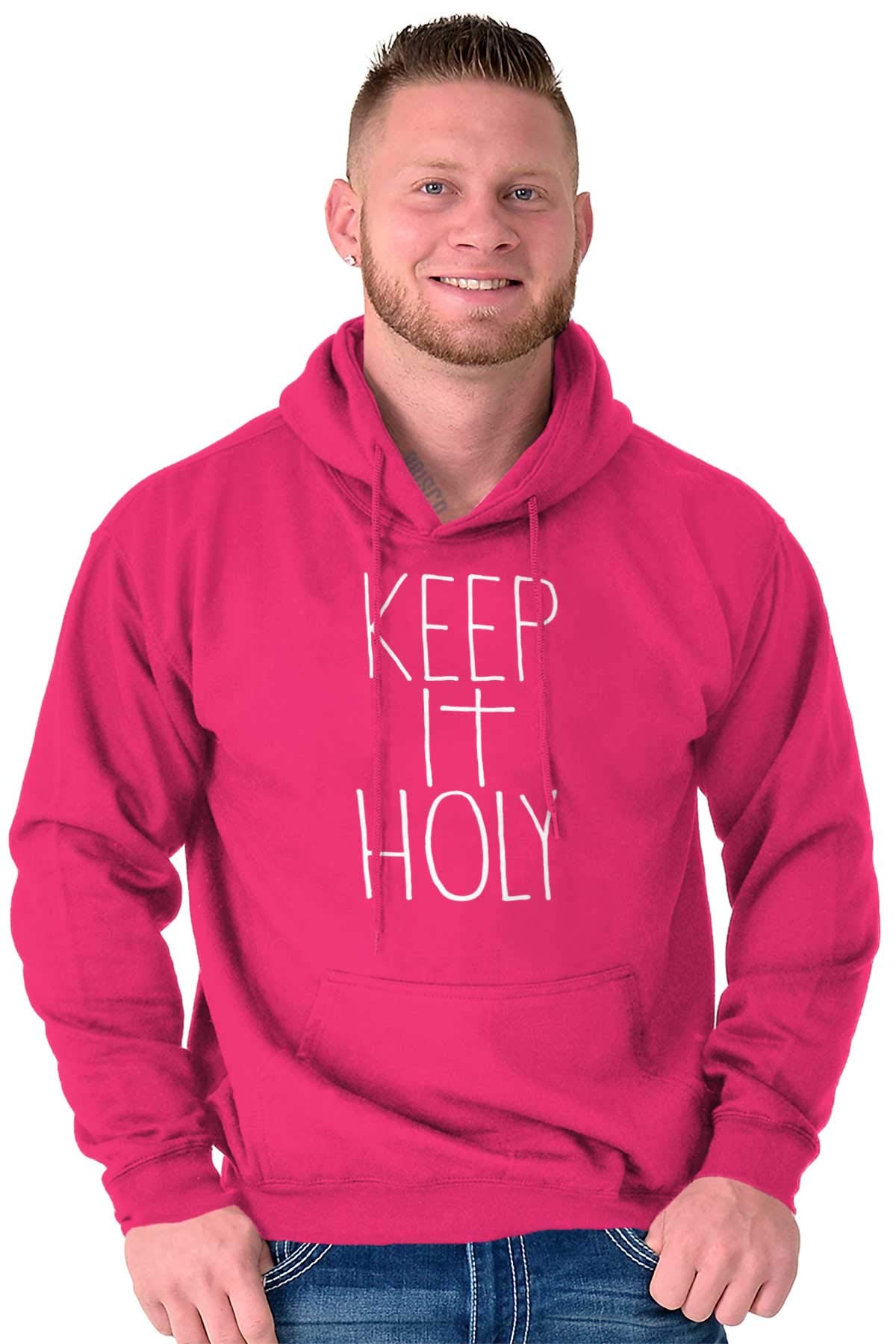 Keep It Holy Christian Faith Cross Hoodie Sweatshirt for Women & Men - Religious Apparel for Church, Bible Study & Everyday Wear
