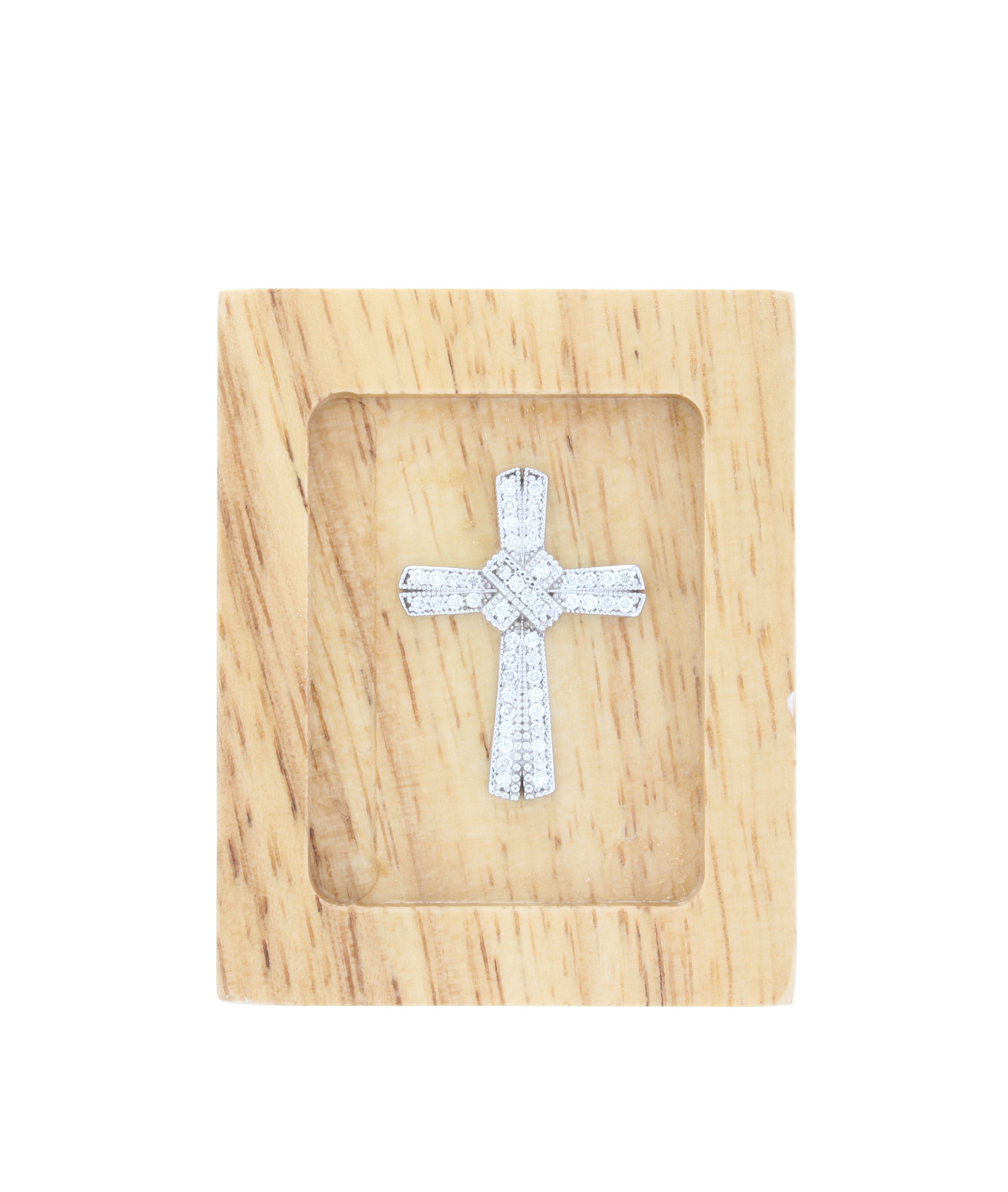14K White Gold Diamond Cross Pendant - 0.68cttw Elegant Religious Jewelry for Women, Perfect for Baptism, First Communion & Everyday Wear