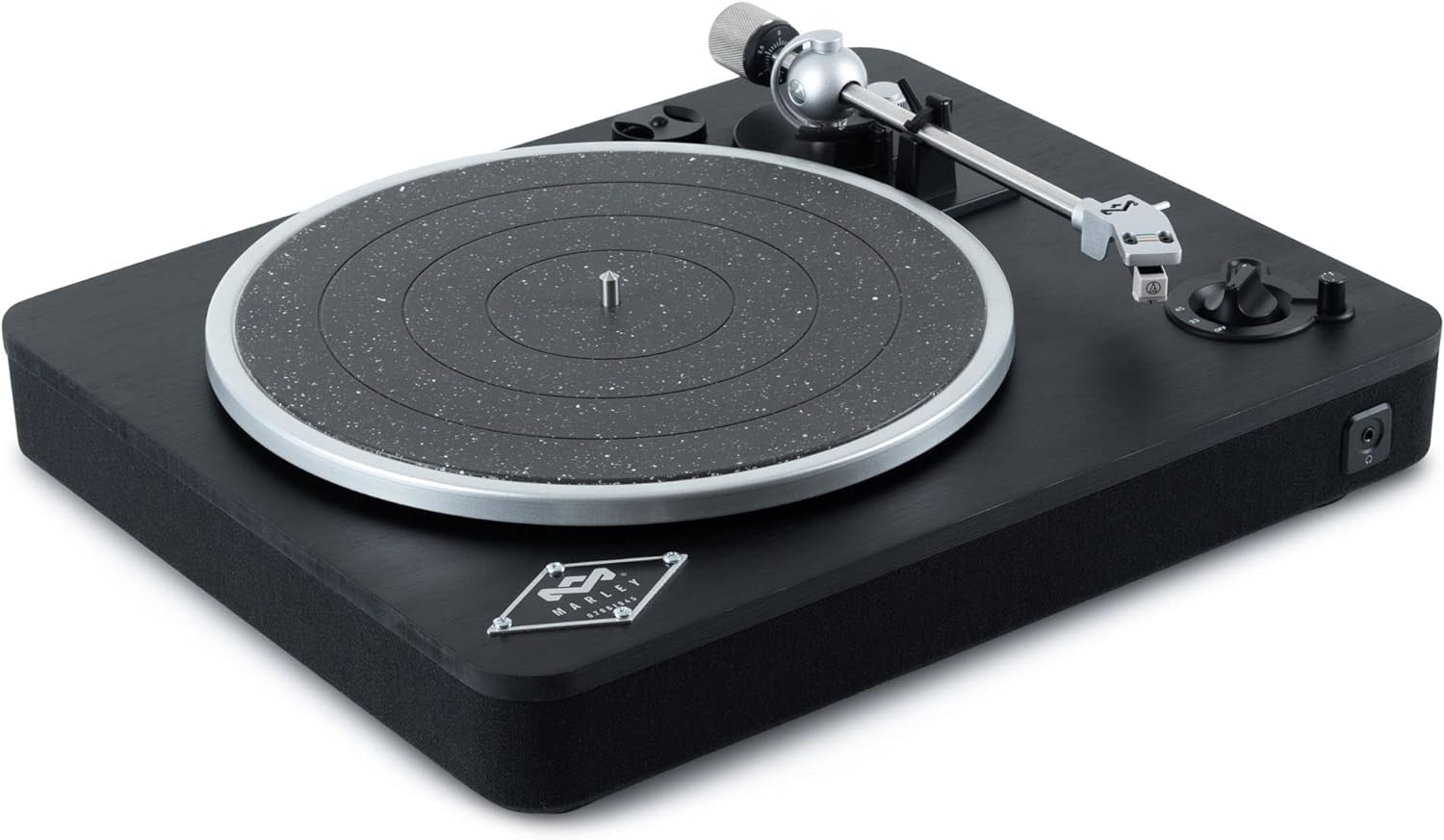 House of Marley Stir It Up Wireless Turntable - Bluetooth Vinyl Record Player with 2 Speeds, Built-in Preamp, Audio-Technica Cartridge, Durable Design - Perfect for Home Listening, Parties & Vinyl Collections (Black)
