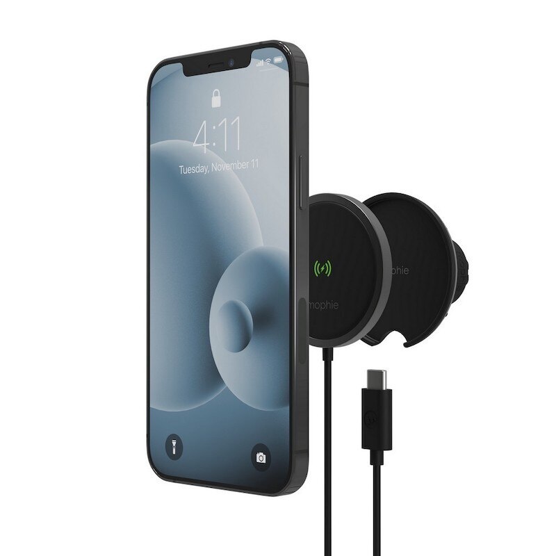 Mophie Snap+ Vent Mount Car Phone Holder - Universal Car Charger Stand for iPhone & Android - Secure & Adjustable for Safe Driving (Black) - Perfect for Commuting, Road Trips & GPS Navigation
