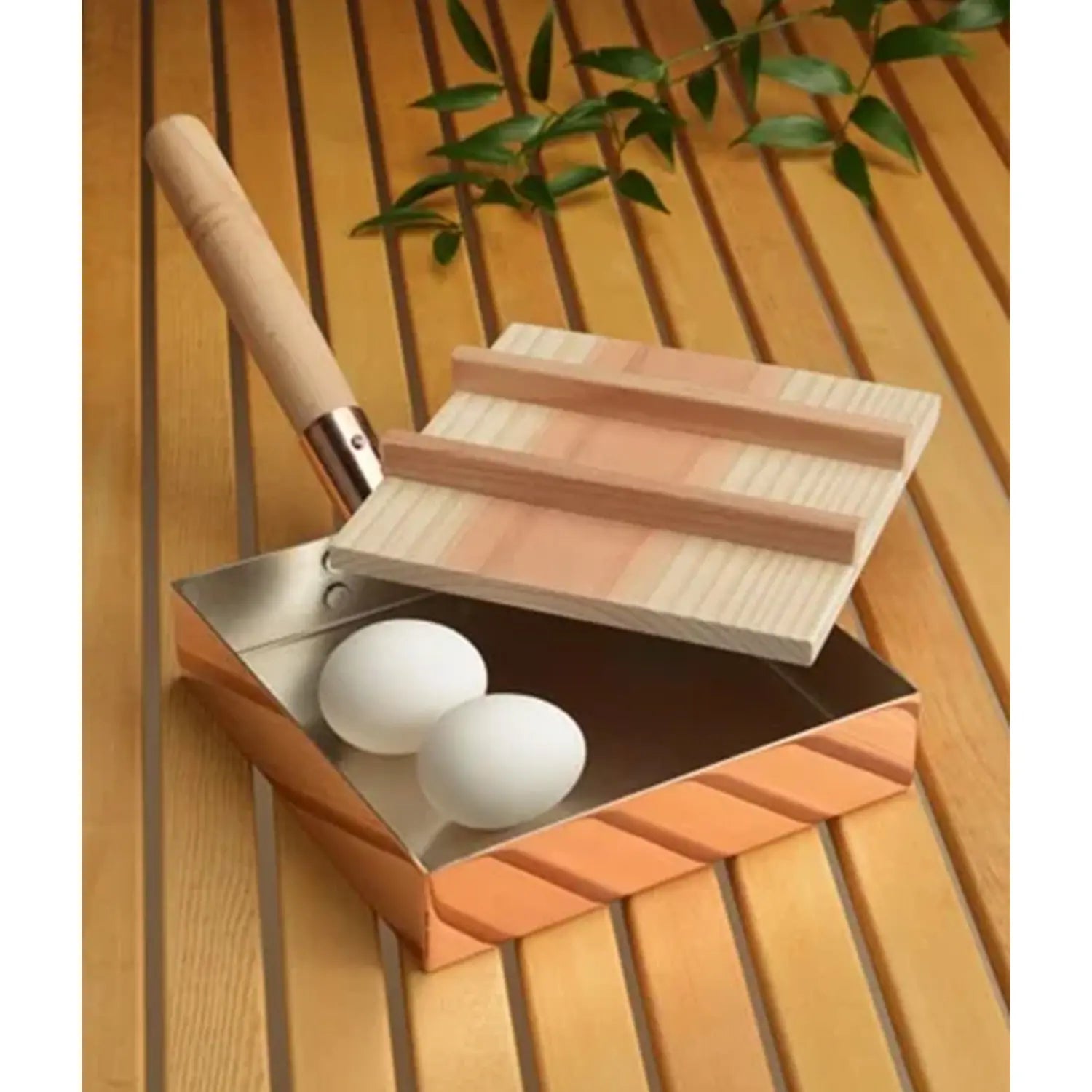 Asahi Copper Japanese Tamagoyaki Omelette Pan with Lid - Perfect for Making Traditional Rolled Egg, Breakfast & Bento Box Cooking