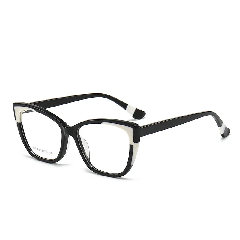 CCspace Unisex Full Rim Large Square Acetate Eyeglasses Frame 56940 - Stylish & Durable for Work, Reading & Everyday Wear