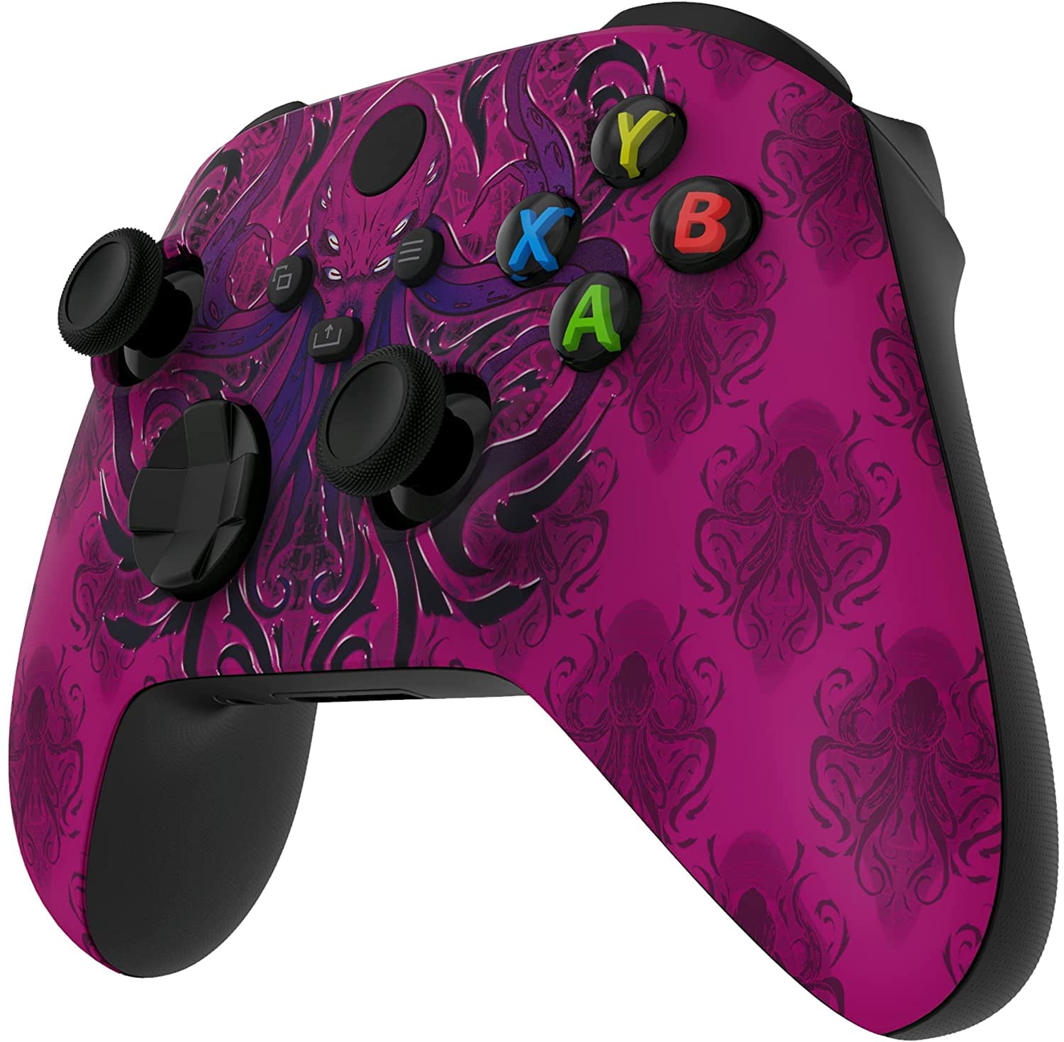 Custom Wireless Xbox Controller for Microsoft Xbox Series X/S & Xbox One - Soft Touch Grip - Purple Monster Design - Perfect for Gaming, Streaming & Competitive Play