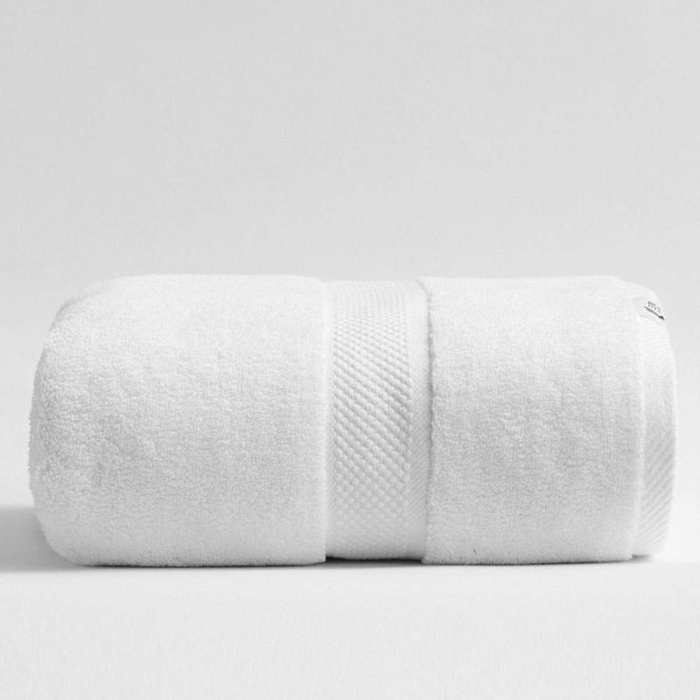 Premium 800g Thickened Cotton Bath Towel 80x160cm - Extra Large Absorbent Microfiber Beach & Sauna Towel for Adults - Soft Bathroom Towels for Home, Hotel, Spa & Pool Use (White)